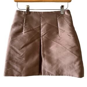 Marc Jacobs Micro Mini Skirt Metallic Bronze 0